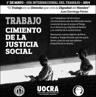 1 de Mayo - Día Internacional del Trabajo - 2014