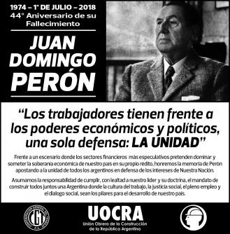   44 Aniversario del Fallecimiento de Juan Domingo Perón