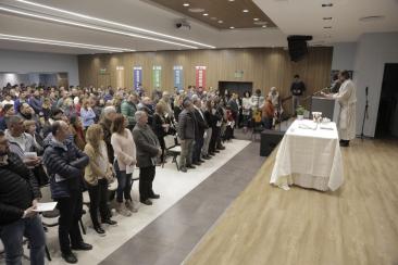 CLOSING OF THE EXHIBITION ACTIONS AND WORDS AT UOCRA CULTURAL SPACE WITH THE PRESENCE OF GERARDO MARTÍNEZ AND A MASS CELEBRATED BY FATHER PEPE DI PAOLA