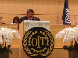 Exposición de Gerardo Martínez en la 102 Conferencia Anual de la OIT