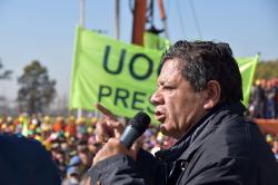 Gerardo Martinez encabezó una mega asamblea en la obra de la villa olímpica para los Juegos Olímpicos de la Juventud de Buenos Aires 2018