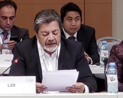 Gerardo Martinez expuso en la Cumbre de Ministros de Trabajo del G20