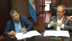 Gerardo Martinez Secretario General de UOCRA firmó un acuerdo con el SEDRONAR