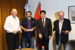 Gerardo Martínez y dirigentes de la CGT RA recibieron a la Federación Nacional de Sindicatos de China -ACFTU-