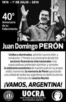 Juan Domingo Perón death's 40th Anniversary