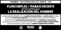 PLENO EMPLEO y TRABAJO DECENTE son los caminos para LA REALIZACIÓN DEL HOMBRE