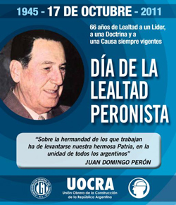 DÍA DE LA LEALTAD PERONISTA.